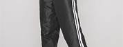 Black Tracksuit Pants with White Stripes