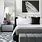 Black White and Gray Bedroom