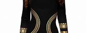 Black and Gold Attire for Women