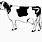 Black and White Cow Outline