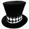 Black and White Mad Hatter Hat