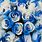 Blue and White Roses Wallpaper