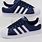 Blue and White Shell Toe Adidas