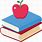Book with Apple Clip Art
