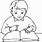 Boy Reading Coloring Page