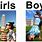Boys vs Girls School Memes