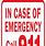 Call 911 Emergency Signs