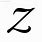 Calligraphy Letter Z