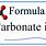 Carbonate Anion Formula