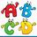 Cartoon Alphabet Letters Individual Letters