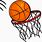 Cartoon Basketball Black Background