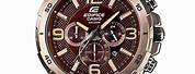 Casio Watch Edifice Leather Brown