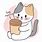 Cat with Coffee Cartoon