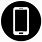 Cell Phone Icon Black and White