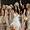 Champagne Bridesmaid Dresses and Bride