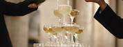 Champagne Fountain Wedding Cake