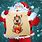 Christmas Dog Painting