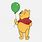 Classic Winnie the Pooh Holding a Balloon