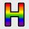 Colorful Letter H