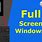 Computer Full Screen Button
