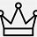 Crown Emoji Black and White