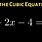 Cubic Equation Example