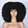 Curly Afro Wigs with Bangs