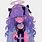 Cute Anime Girl Pastel Purple