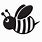 Cute Bee SVG Black and White