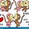 Cute Cartoon Monkey Love