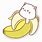 Cute Cat Drawing Banana