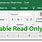 Disable Read-Only Excel
