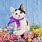 Easter Cat Background