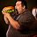 Fat Guy Eating Cheeseburger