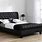 Faux Leather Sleigh Bed