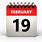February 19 Calendar