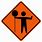 Flagger Ahead Sign