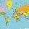 Flat World Map Labeled