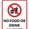 Food Not Allowed Sign