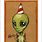 Funny Alien Birthday Card