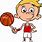 Funny Cartoon Basketball Player