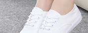 Girls White Canvas Shoes