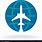 Globe with Airplane Logo