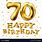 Gold 70 Birthday