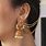 Gold Earrings Chain Design