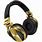 Gold Headphones PNG