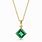 Gold Necklace with Emerald