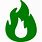 Green Fire Icon