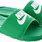 Green Nike Slides
