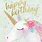 Happy Birthday with Unicorns